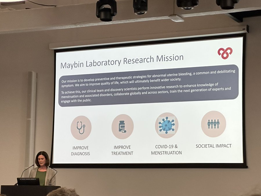 Dr Jackie Maybin, new President of the Blair Bell Research Society, presents the Maybin lab research mission.