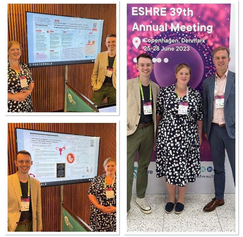 Collage of the EXXPECT Team who presented at ESHRE 2023 