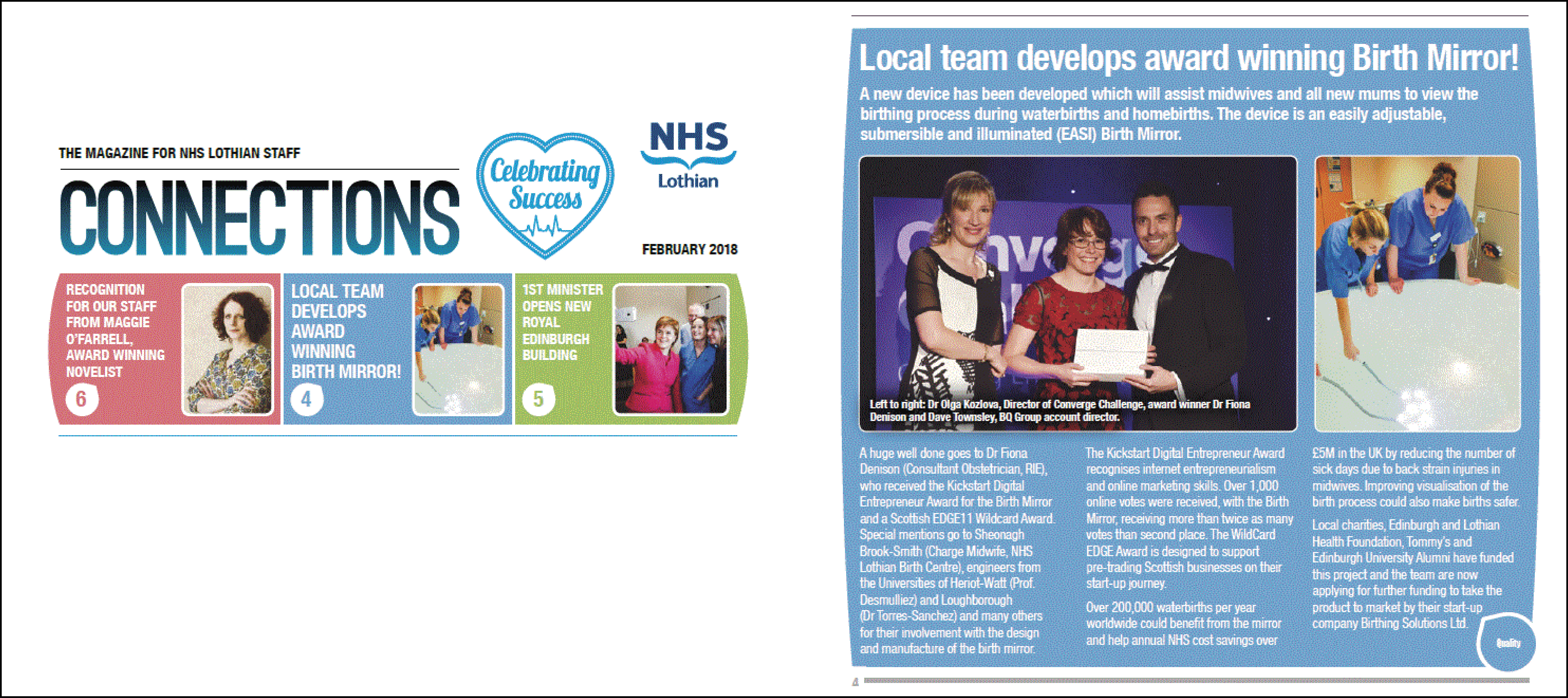 Fiona Denison article from NHS newsletter