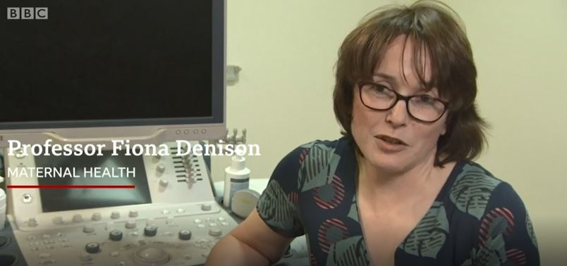 Prof Fiona Denison BBC maternal clinic segment