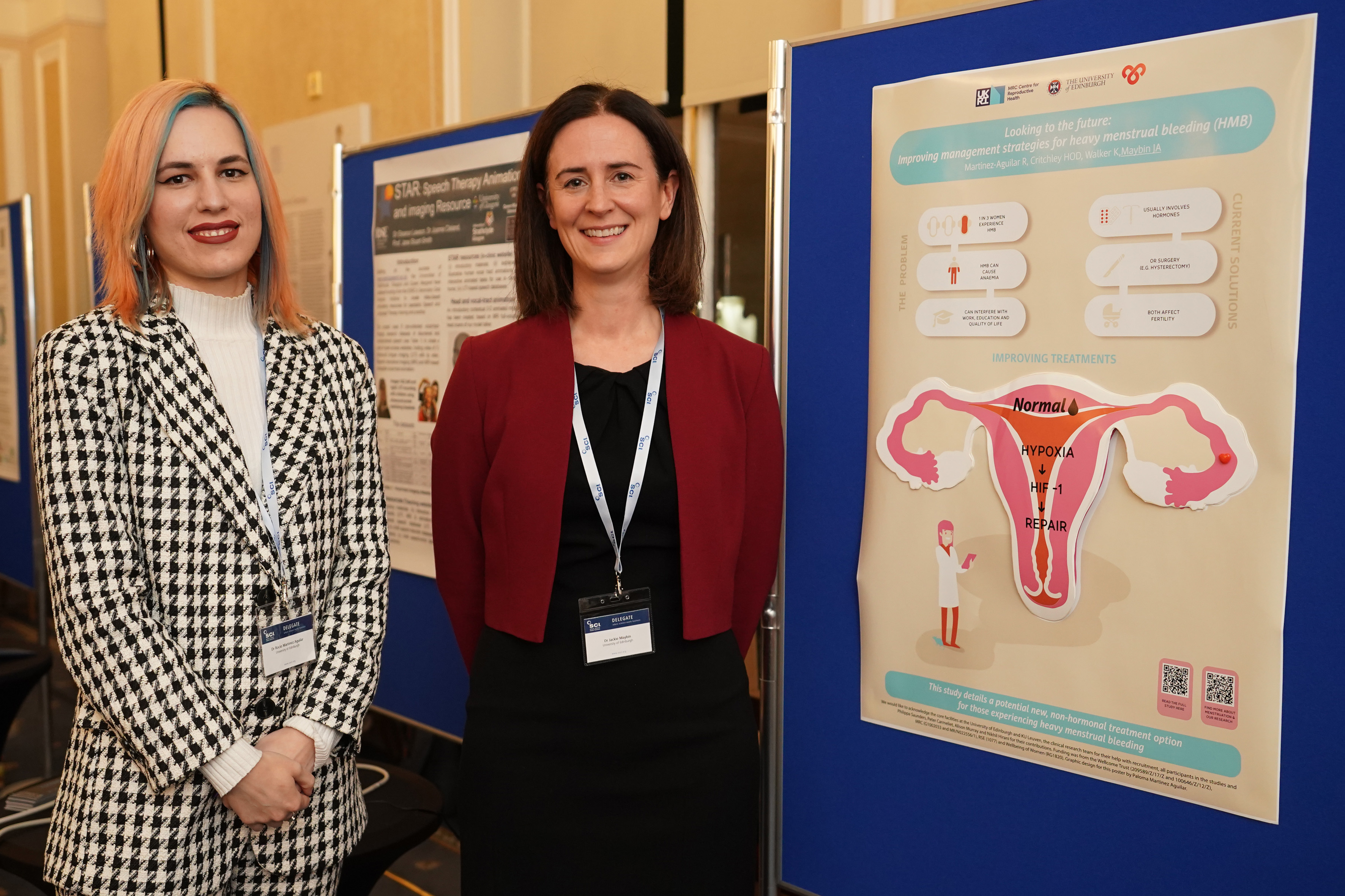 Picture of Rocio Martinez Aguilar and Jackie Maybin with their poster